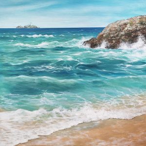 Godrevy Lighthouse Painting Original