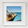 Framed original painting in acrylic of a rusty Cornish Trawler