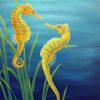 Original painting of seahorses