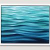 Framed painting of calm sea surface