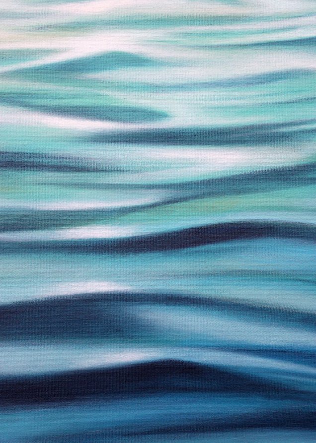 Painting of ripples on sea surface