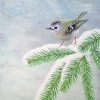 Goldcrest painting