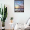 Painting of Porthmeor sunset hanging in a room