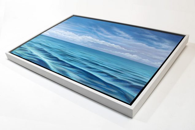 Framed painting of an ocean seascape