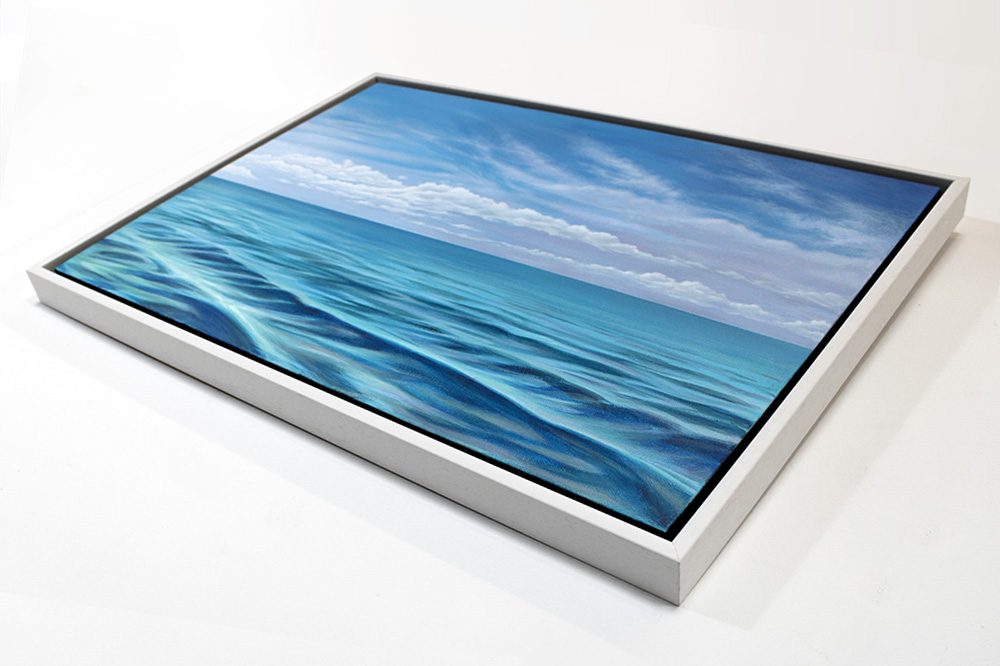 Framed painting of an ocean seascape
