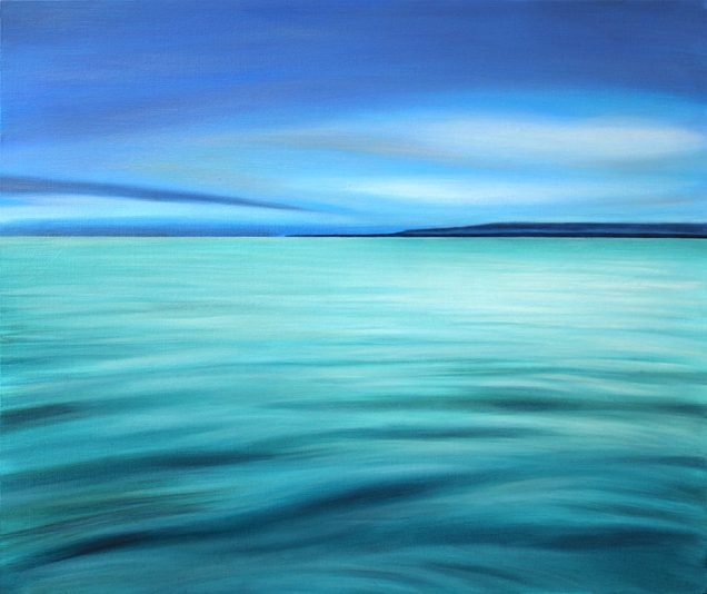 Original oil painting of a Tranquil Sea