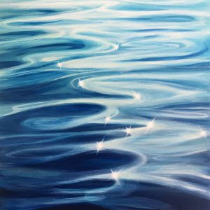 Painting of water reflections