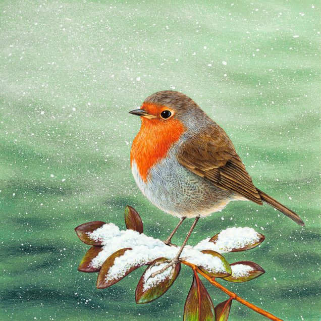Robin print from an original painting.
