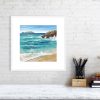 Godrevy Lighthouse print in a white frame