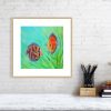 Discus fish print in an oak frame