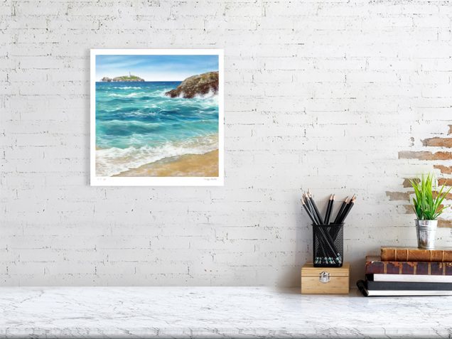 Signed limited edition print of Godrevy