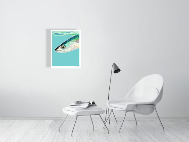 Limited edition print of a mackerel