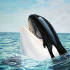 Original painting of an orca whale