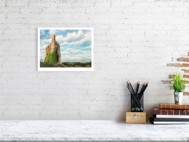 Limited edition print of a tin mine